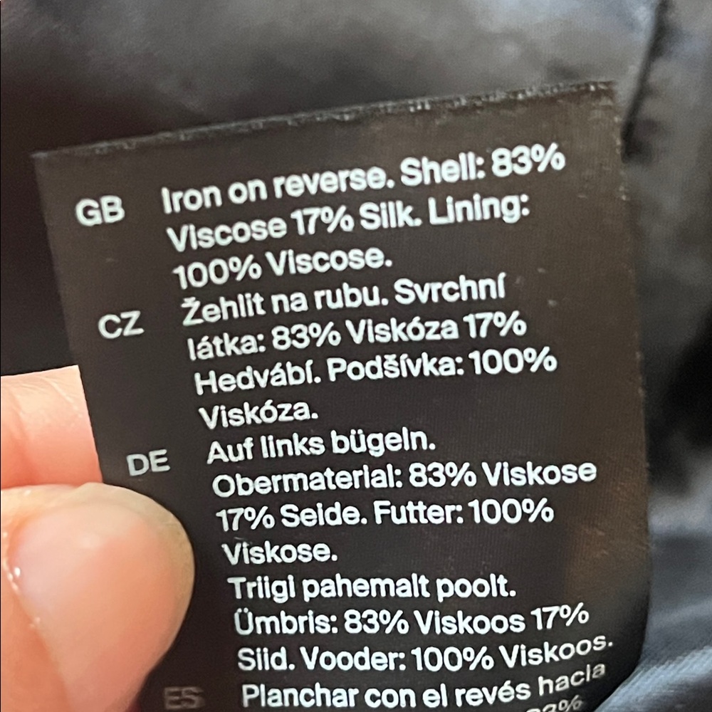 COS Black Velvet Blazer size 14 NWOT - Picture 10 of 11